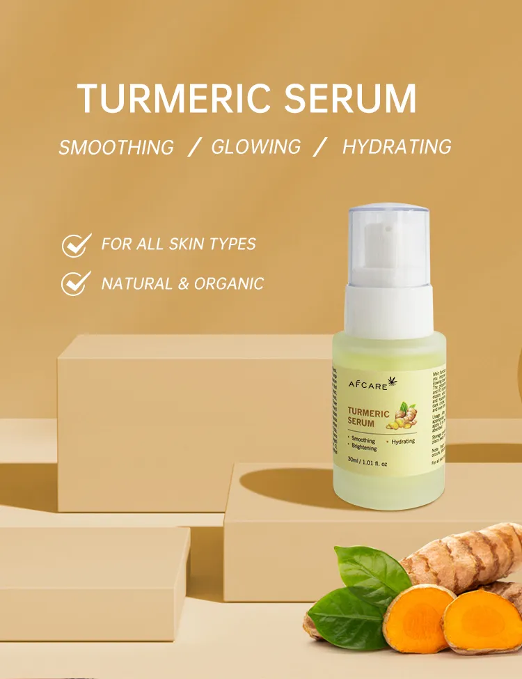 Suero Facial Blanqueador y Aclarador de Cúrcuma con Retinol y Ácido Hialurónico