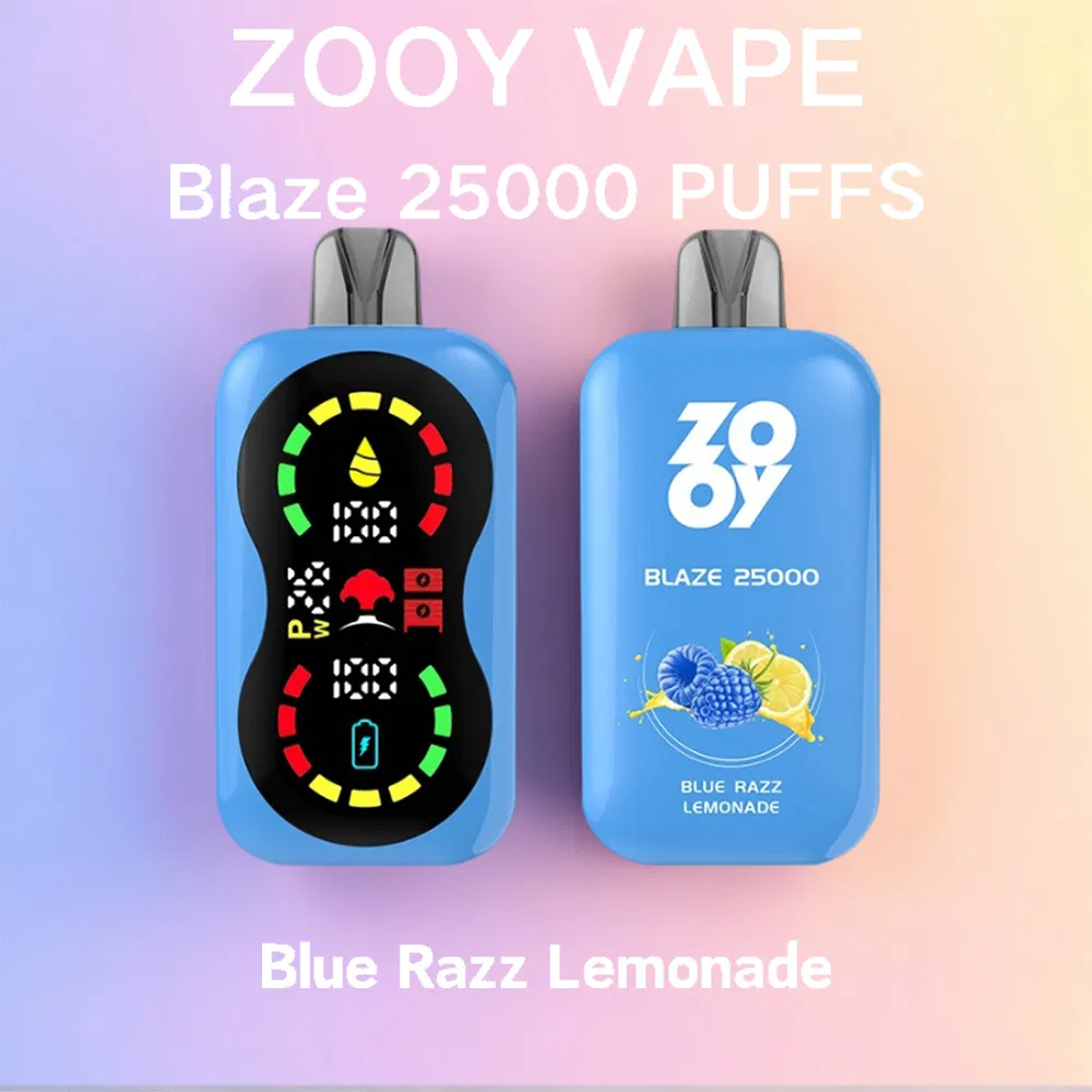 Caneta Vape Descartável Zooy Blaze 25000 Puffs para o Mercado de Vaping Recarregável