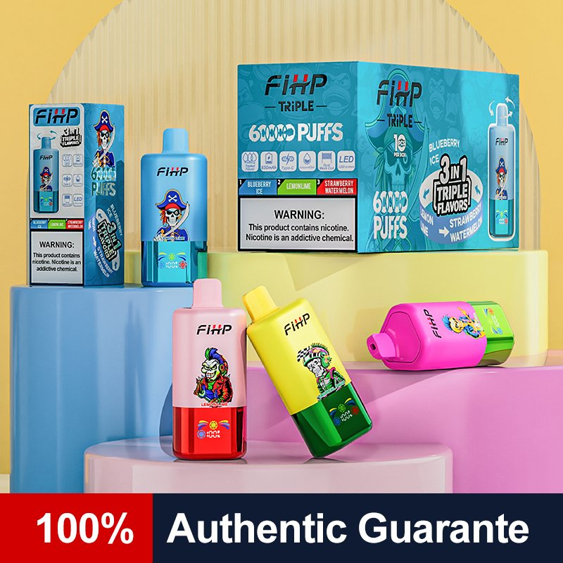 Fihp 60000 Puff Vape com Sabor Triplo para Atacadistas