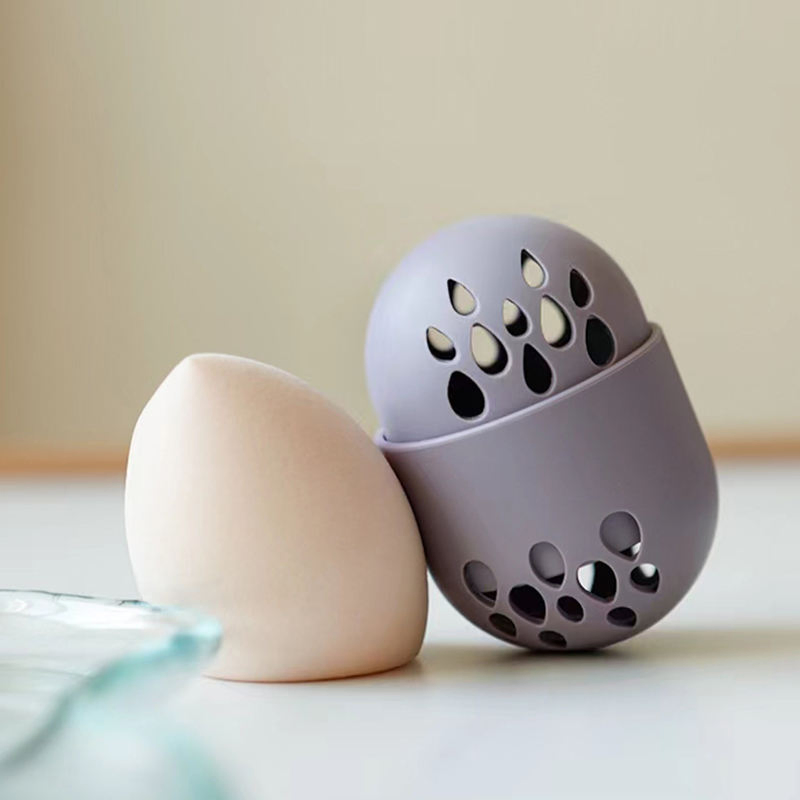 Conjunto de Ferramentas de Beleza para Viagem, Esponja de Maquiagem de Silicone Permeável ao Ar, Caixa de Armazenamento de Cosméticos