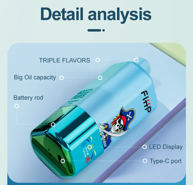 Fihp 60000 Puff Vape com Sabor Triplo para Atacadistas