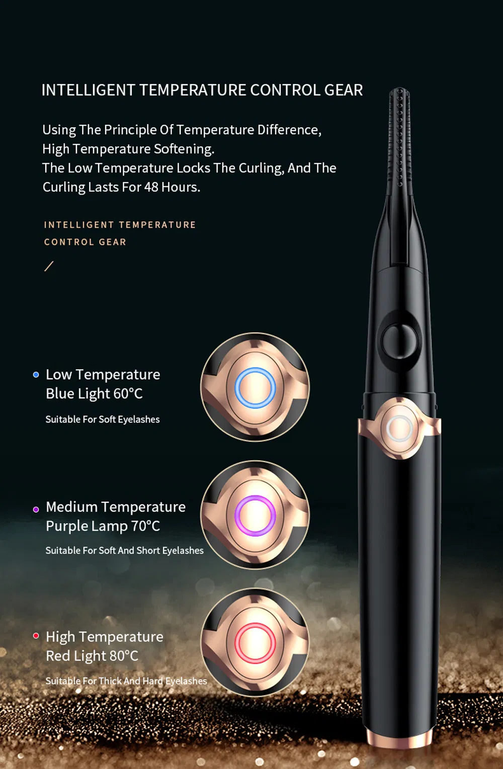 Novas Chegadas Atacado Etiqueta Privada Portátil Mini Viagem LCD USB Curling de Cílios Elétrico Aquecido
