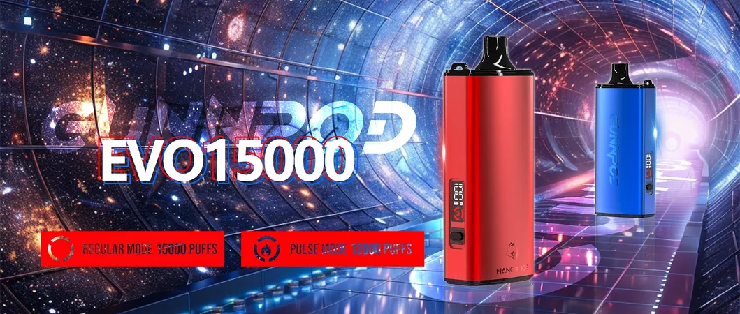 Melhor Modo de Vaping Switch 12K/15K Tela Inteligente Exibidora Vape Descartável Gunnpod Evo 15000 Puffs