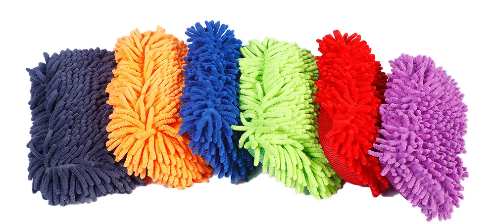 Esponja de Limpeza de Carro Premium de Alta Qualidade, Colorida, de Microfibra Chenille