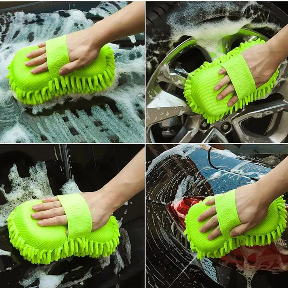 8 Esponjas de Lavagem para Carros, Caminhões, Barcos e Motocicletas em Microfibra Chenille Sem Arranhões