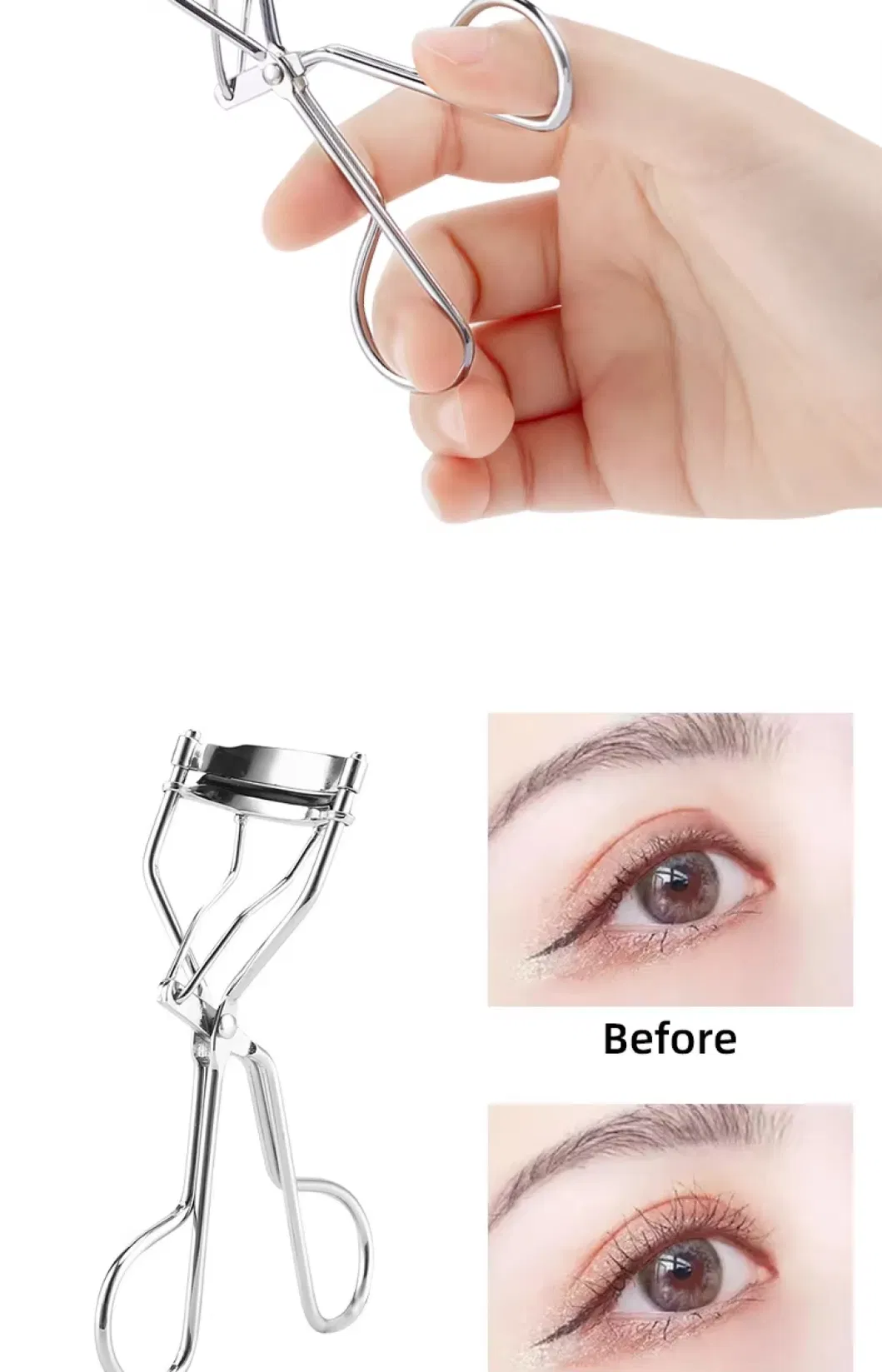 Ferramentas de Maquiagem Profissionais Aid Styling Curvador de Cílios Ultra Largo Parcial Portátil