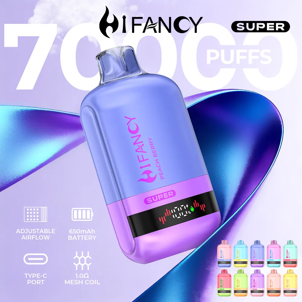 Vape descartável Premium Hifancy Super 70K Puff H 7000 Preço Puff Vape Pen por atacado para a UE com risco zero de alfândega Vaper Puff