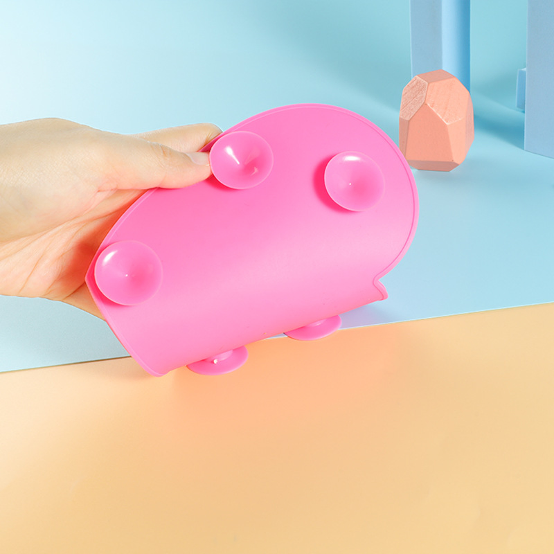 Ferramenta de Limpeza em Forma de Coração, Almofada de Esfregão, Limpador de Silicone para Pincéis de Maquiagem