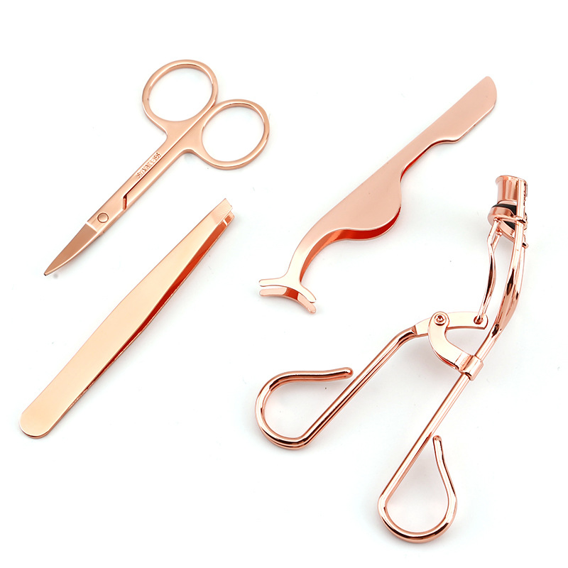 Conjunto de Curvador de Cílios Aquecido com Pinças Aplicador de Cílios