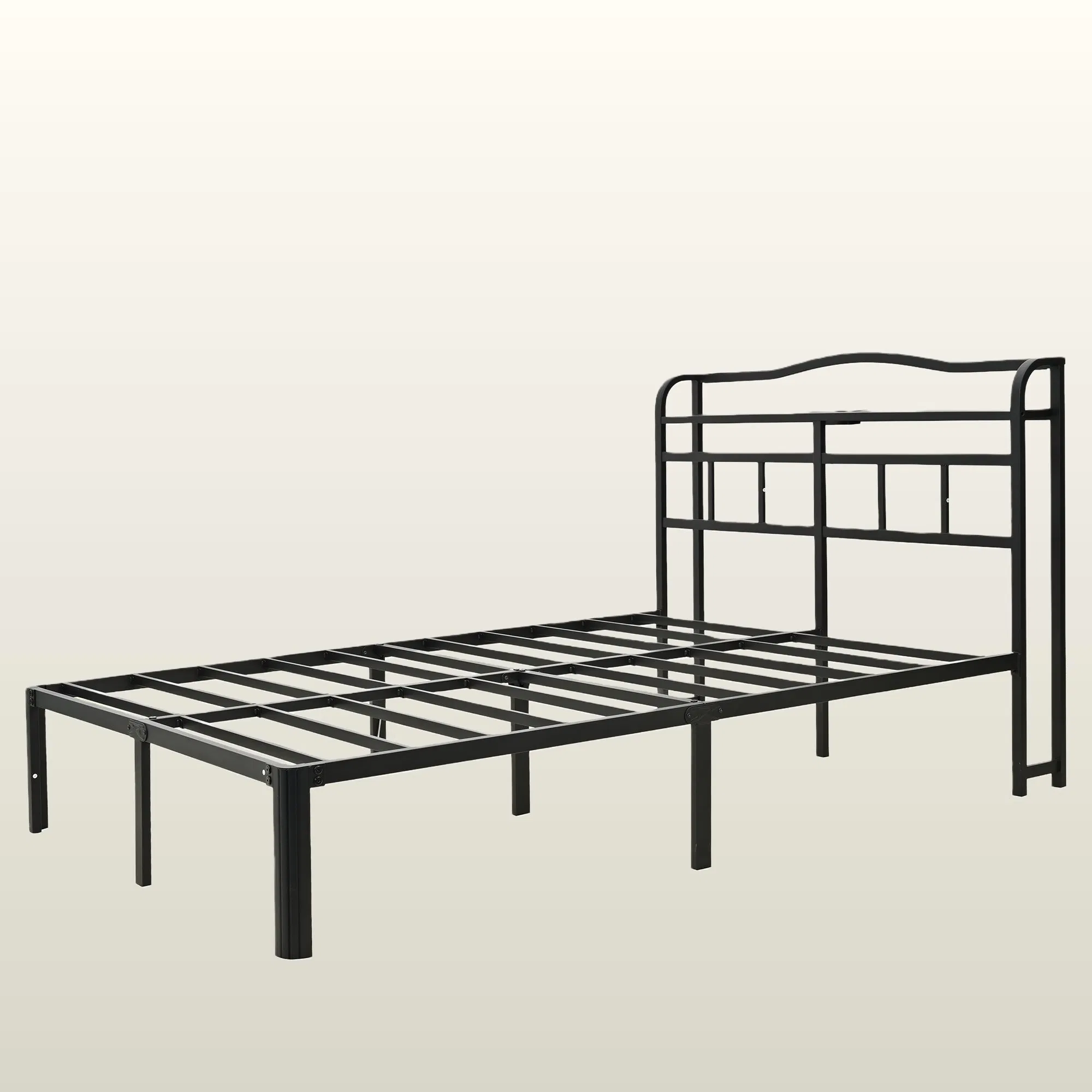 Quarto Duplo Cama King Size Metal Queen Armazenamento Aço Moderno Minimalista Sofá Cama para Adulto
