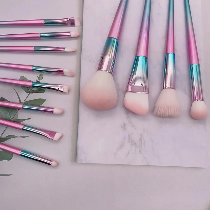 12 Conjunto de Pincéis de Maquiagem PCS Pincéis Macios para o Rosto Pincel de Base Pincel de Pó Pincel Iluminador Pincel de Blush Pincel de Contorno Pincel de Corretivo Pincéis Cosméticos