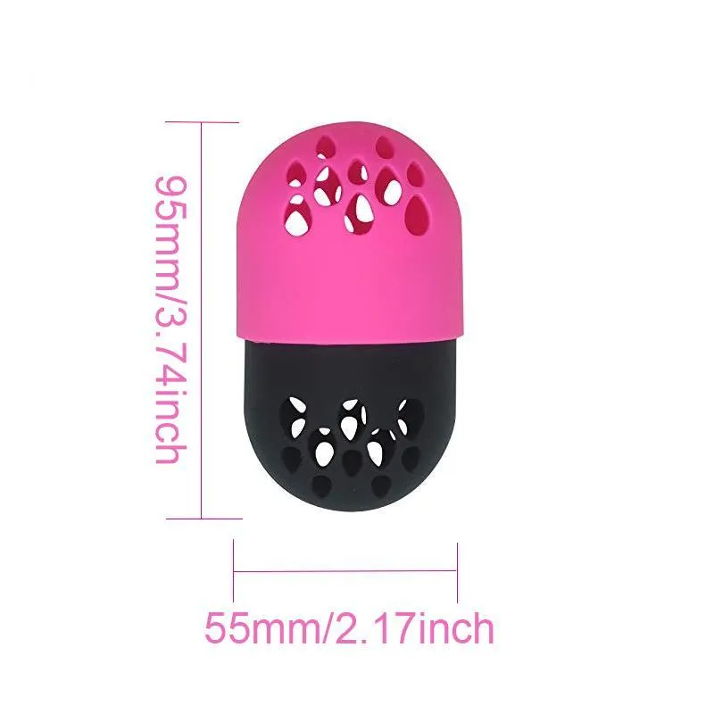 Suporte para secagem de esponja de beleza em pó de silicone macio