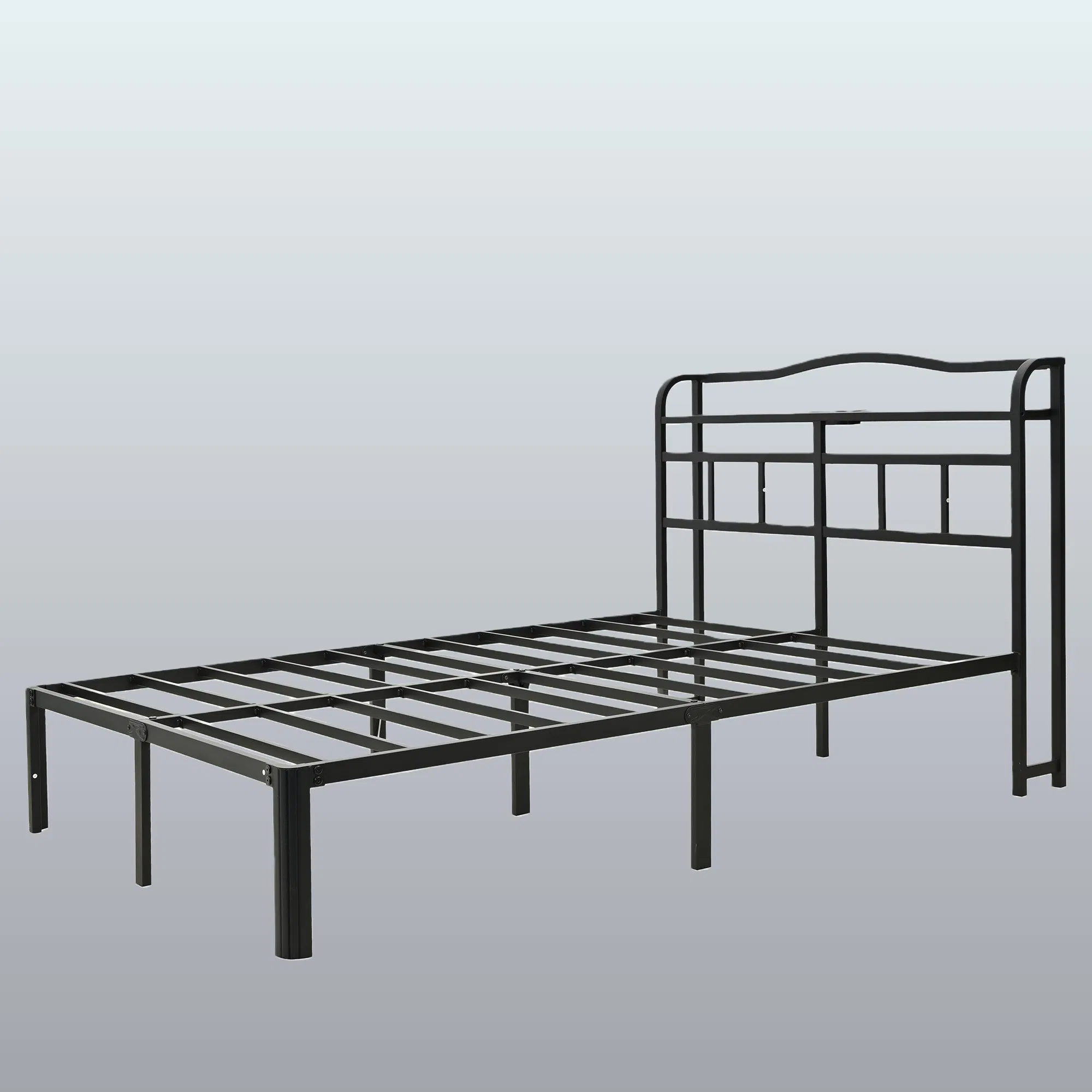 Quarto Duplo Cama King Size Metal Queen Armazenamento Aço Moderno Minimalista Sofá Cama para Adulto