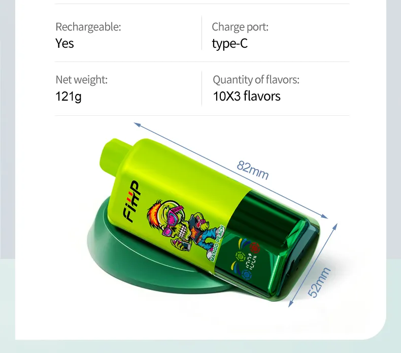 Fihp 60000 Puff Vape com Sabor Triplo para Atacadistas