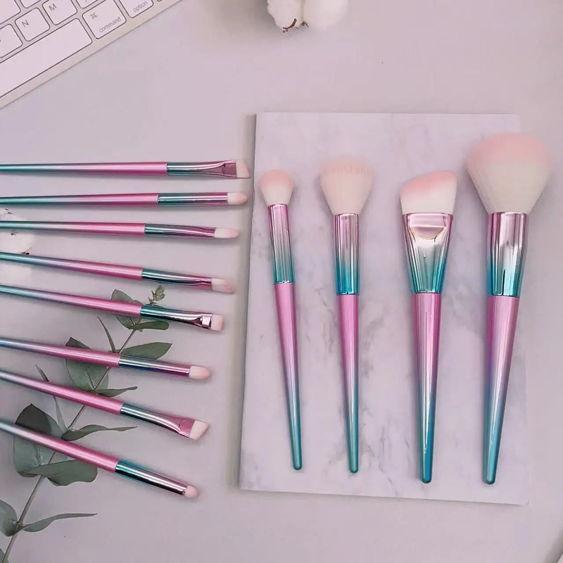 12 Conjunto de Pincéis de Maquiagem PCS Pincéis Macios para o Rosto Pincel de Base Pincel de Pó Pincel Iluminador Pincel de Blush Pincel de Contorno Pincel de Corretivo Pincéis Cosméticos