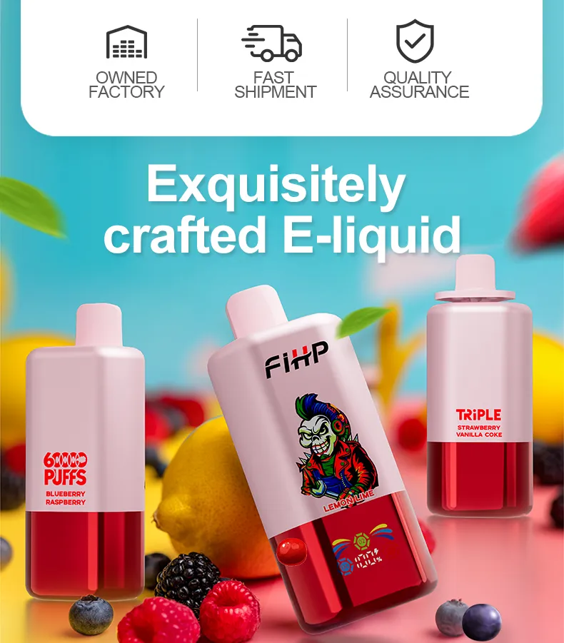Fihp 60000 Puff Vape com Sabor Triplo para Atacadistas