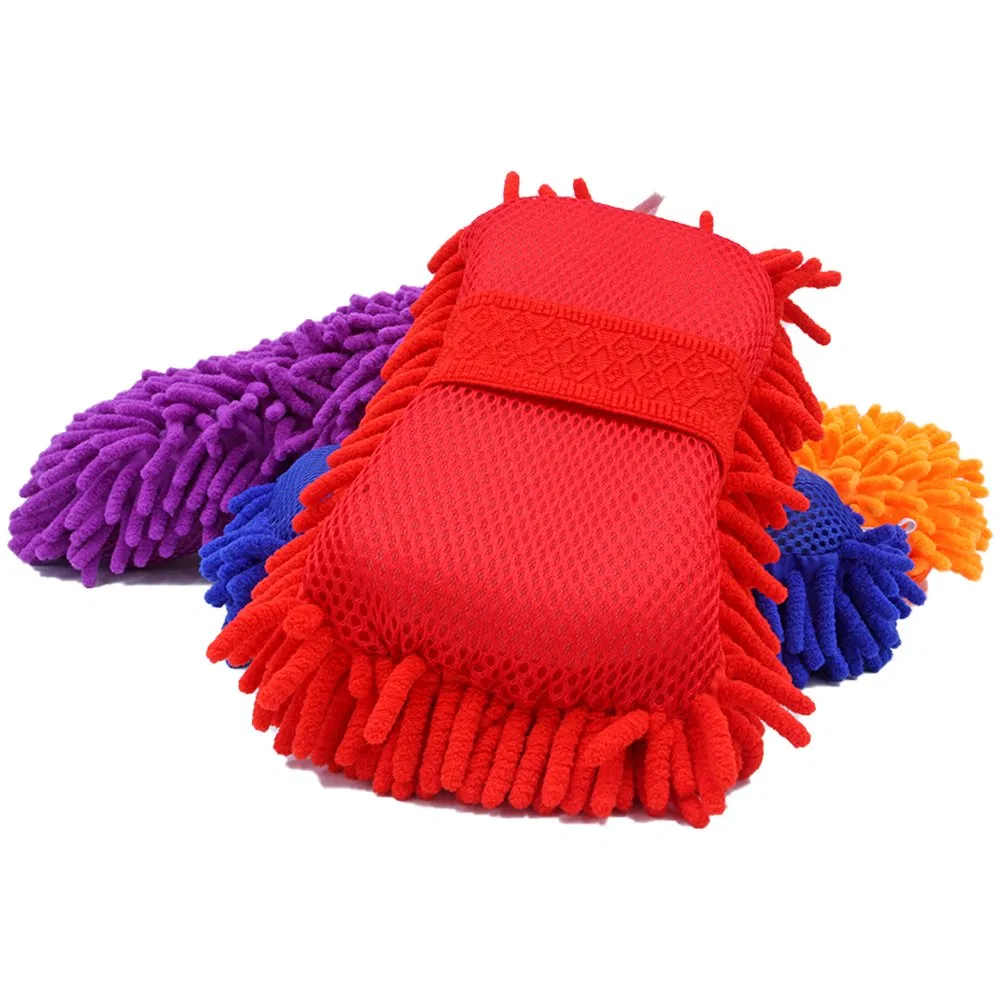 Esponja de Limpeza de Carro Premium de Alta Qualidade, Colorida, de Microfibra Chenille
