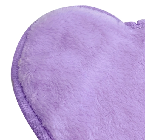 Toalha Removedora de Maquiagem de Microfibra / Toalha Removedora de Maquiagem em Forma de Coração Lavável e Reutilizável