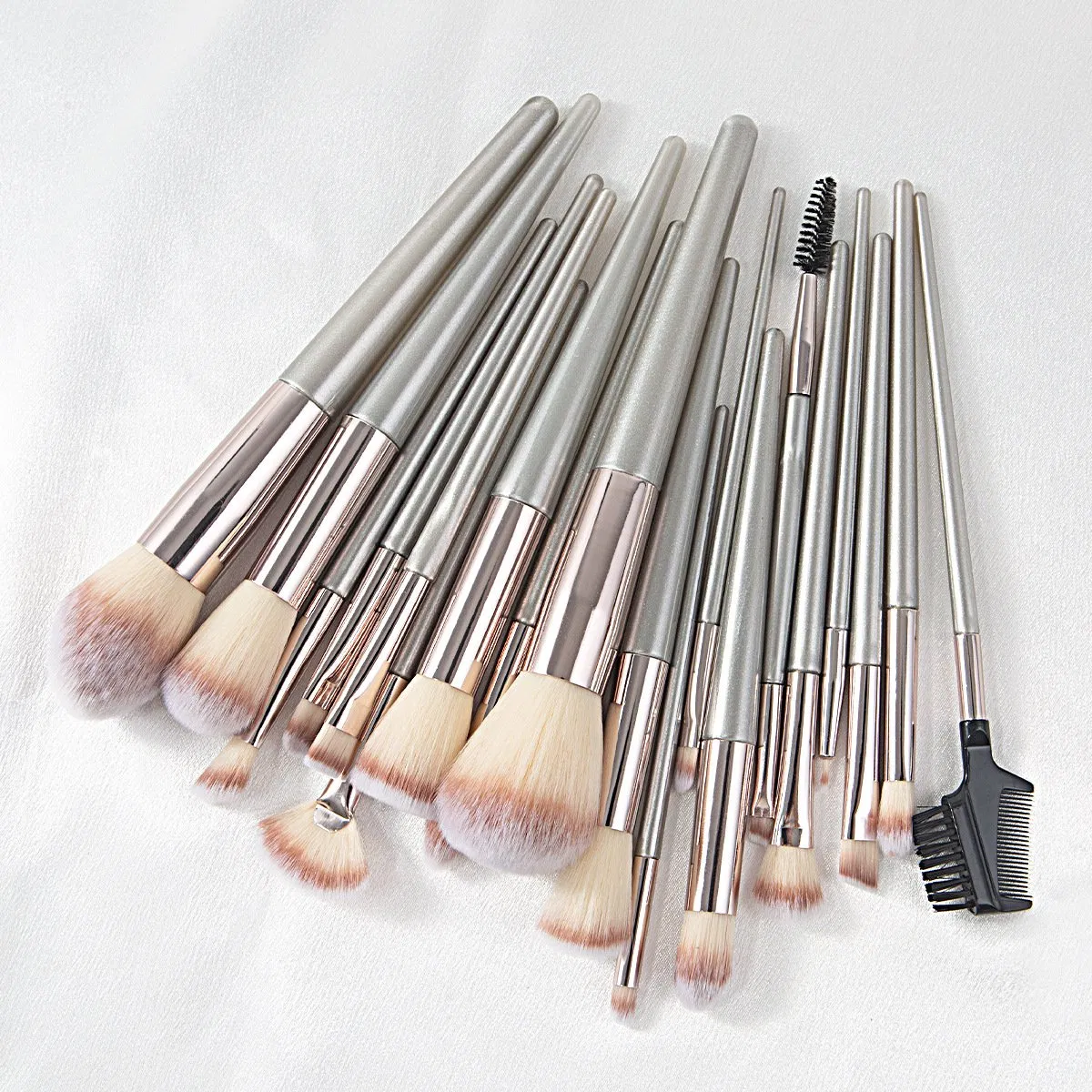 Conjunto de Pincéis de Maquiagem Beautichen 20PCS – Pincéis Sintéticos Profissionais para o Rosto e Olhos – Base, Pó, Contorno, Blush, Sombra, Sobrancelha