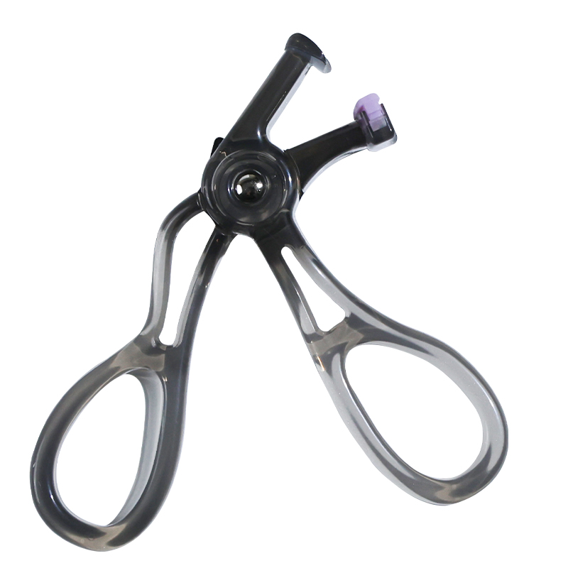 Curvador de Cílios Mini Portátil de Plástico Ferramenta Profissional de Maquiagem de Cílios Parciais com Almofada de Silicone