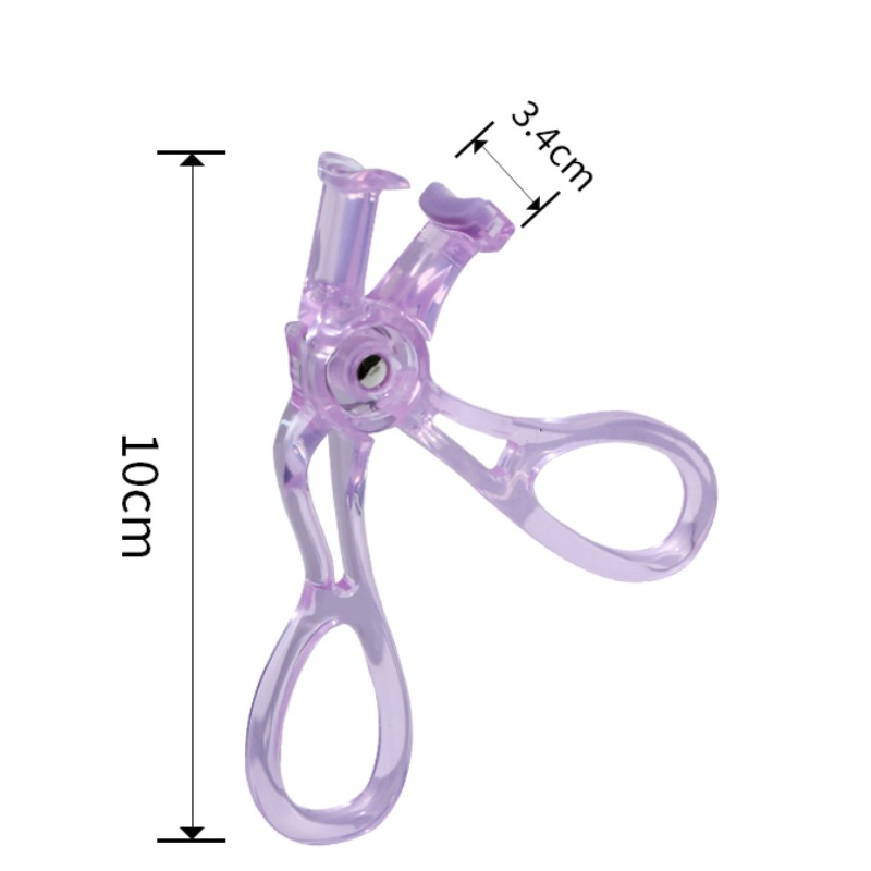 Curvador de Cílios Mini Portátil de Plástico Ferramenta Profissional de Maquiagem de Cílios Parciais com Almofada de Silicone