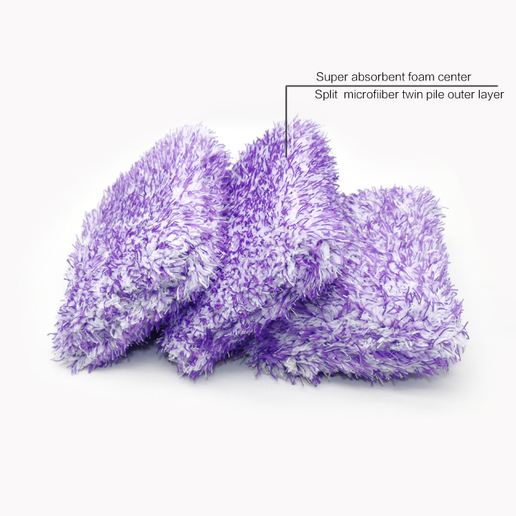 Esponja de Lavagem de Carro Plush Grande Almofadas de Microfibra Coreana Premium Absorvente de Coral Fleece Bloco