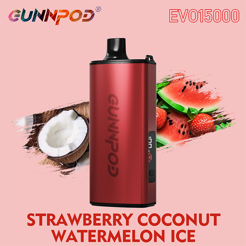 Melhor Modo de Vaping Switch 12K/15K Tela Inteligente Exibidora Vape Descartável Gunnpod Evo 15000 Puffs com Lanyard de E-Cigarro para Revendedores da UE, Reino Unido, Austrália e Nova Zelândia