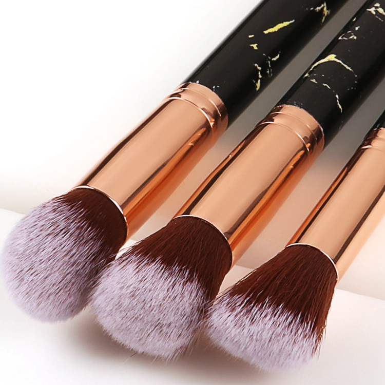 Maquiagem de Mármore Quente Brushes12PCS Conjunto de Pincéis de Maquiagem + Barril de Pincéis Cosméticos Base Pó Blush Contorno Pincel de Maquiagem