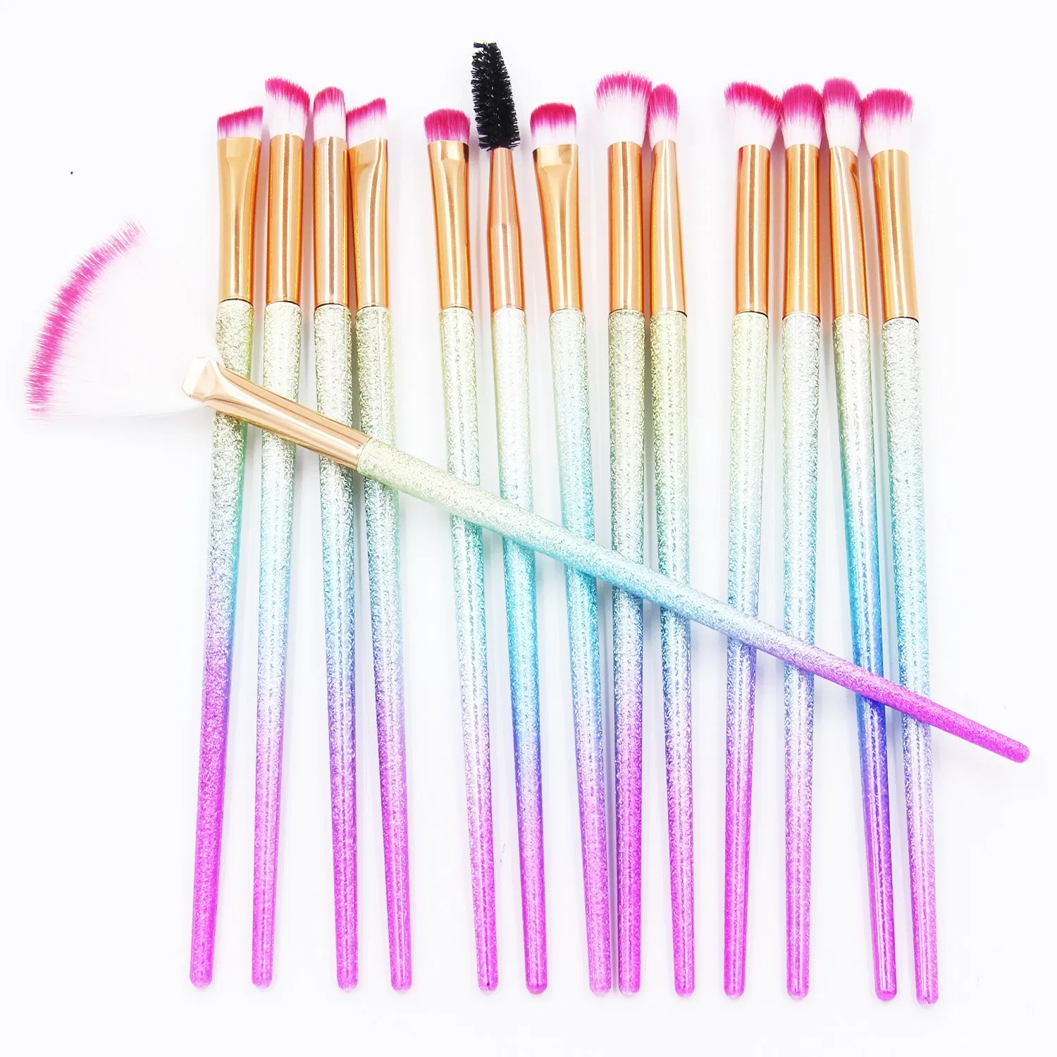 Conjunto de Pincéis de Maquiagem Profissional Coloridos Beautichen para Base, Pó, Blush, Sombra, Contorno e Mistura. Conjunto de Pincéis de Beleza