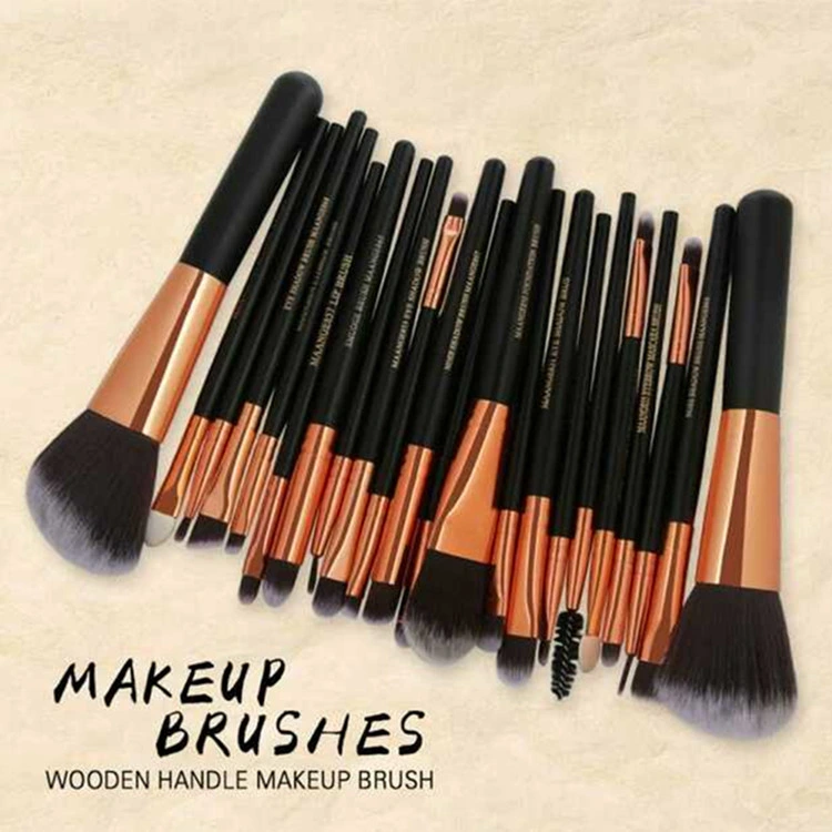 Conjunto de Pincéis de Maquiagem Profissional 22PCS para Base, Sobrancelha, Bronzeador, Sombra, Delineador e Kit de Pincéis de Cosméticos