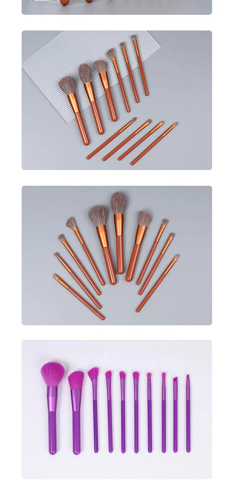 Conjunto de Pincéis de Maquiagem Taupe Beautichen 10PCS - Pincéis de Sombra de Olhos, Contorno de Nariz, Pó Solto e Blush Acessíveis para Iniciantes