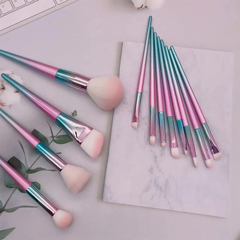 12 Conjunto de Pincéis de Maquiagem PCS Pincéis Macios para o Rosto Pincel de Base Pincel de Pó Pincel Iluminador Pincel de Blush Pincel de Contorno Pincel de Corretivo Pincéis Cosméticos