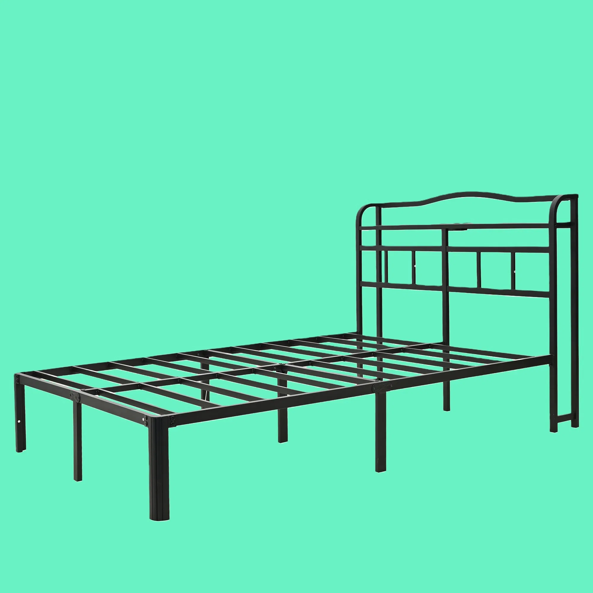 Quarto Duplo Cama King Size Metal Queen Armazenamento Aço Moderno Minimalista Sofá Cama para Adulto