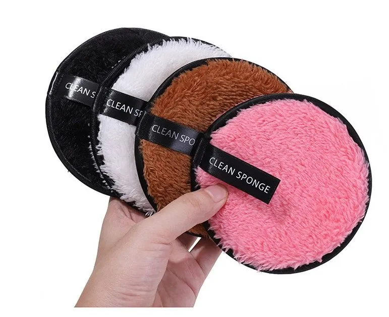 Esponja de Limpeza de Água de Microfibra Ecológica Reutilizável para Remoção de Maquiagem, Pano Removedor de Maquiagem para Rosto e Olhos