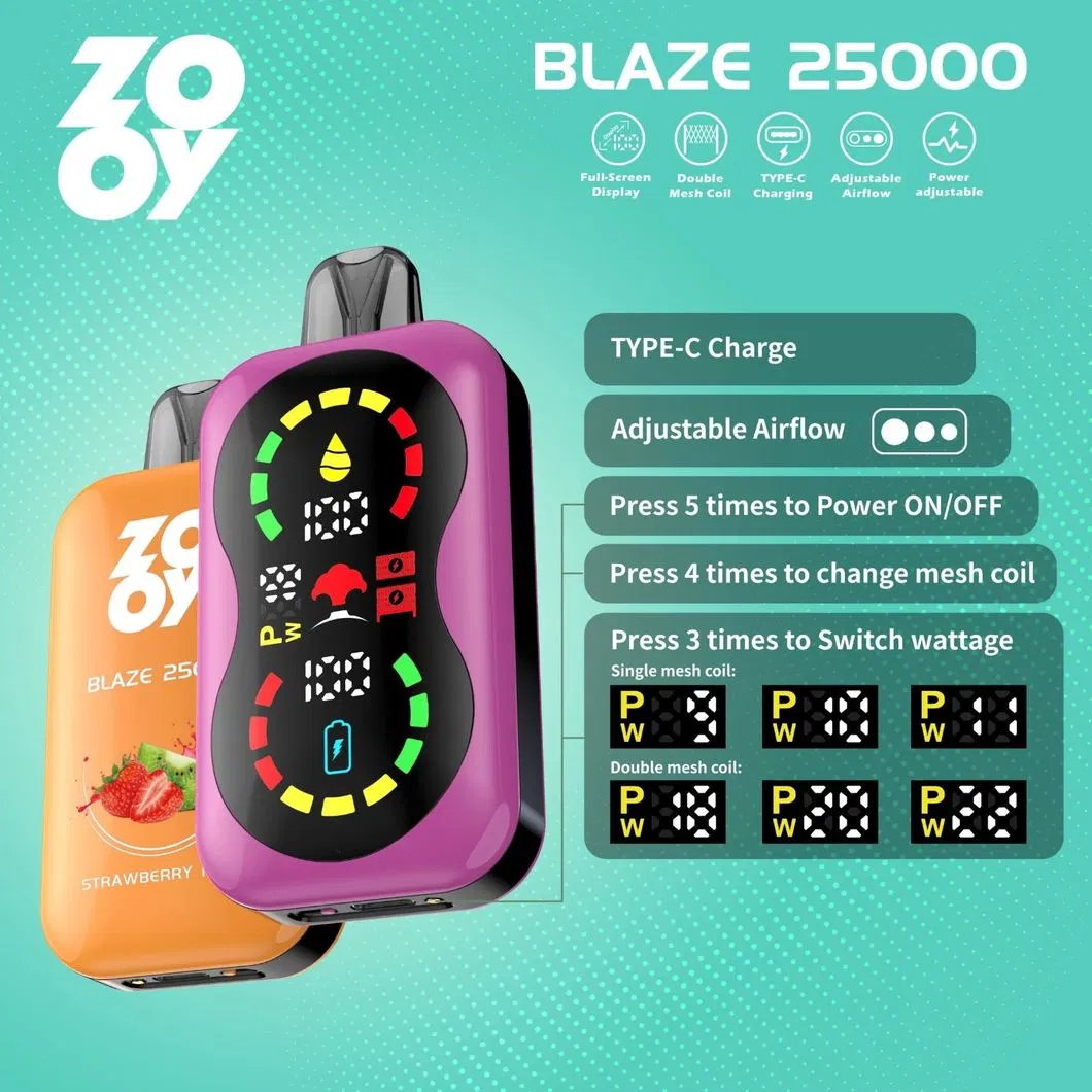 Caneta Vape Descartável Zooy Blaze 25000 Puffs