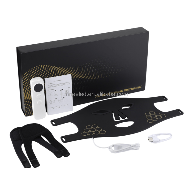 Junneeled Factory Price Silicone Red Light Therapy Mask with 460nm 660nm 850nm for 3 Colors Mask