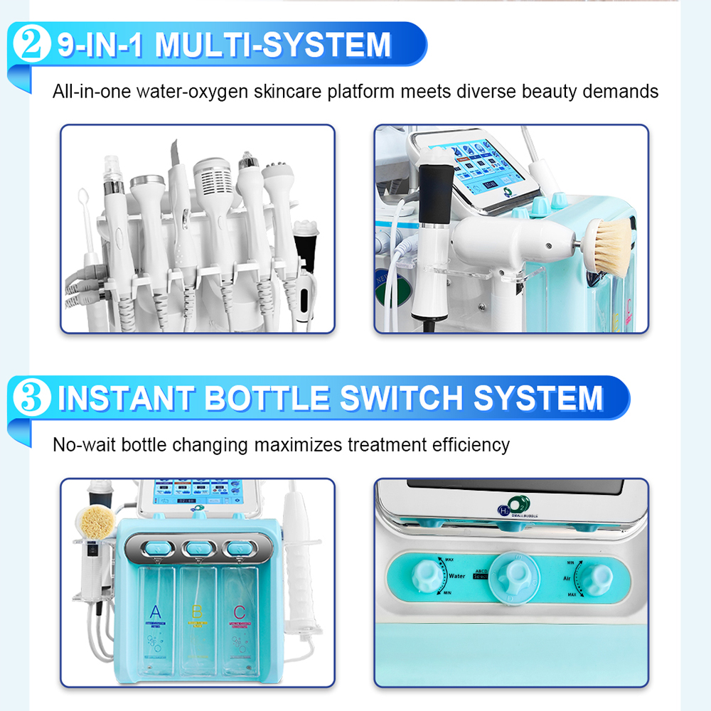 Professional Hydra Dermabrasion Hidra 10 In 1 Vacuum Suction Facial Beauty Equipment Aqua Hydro H2O2 Facial Skin Care Machine