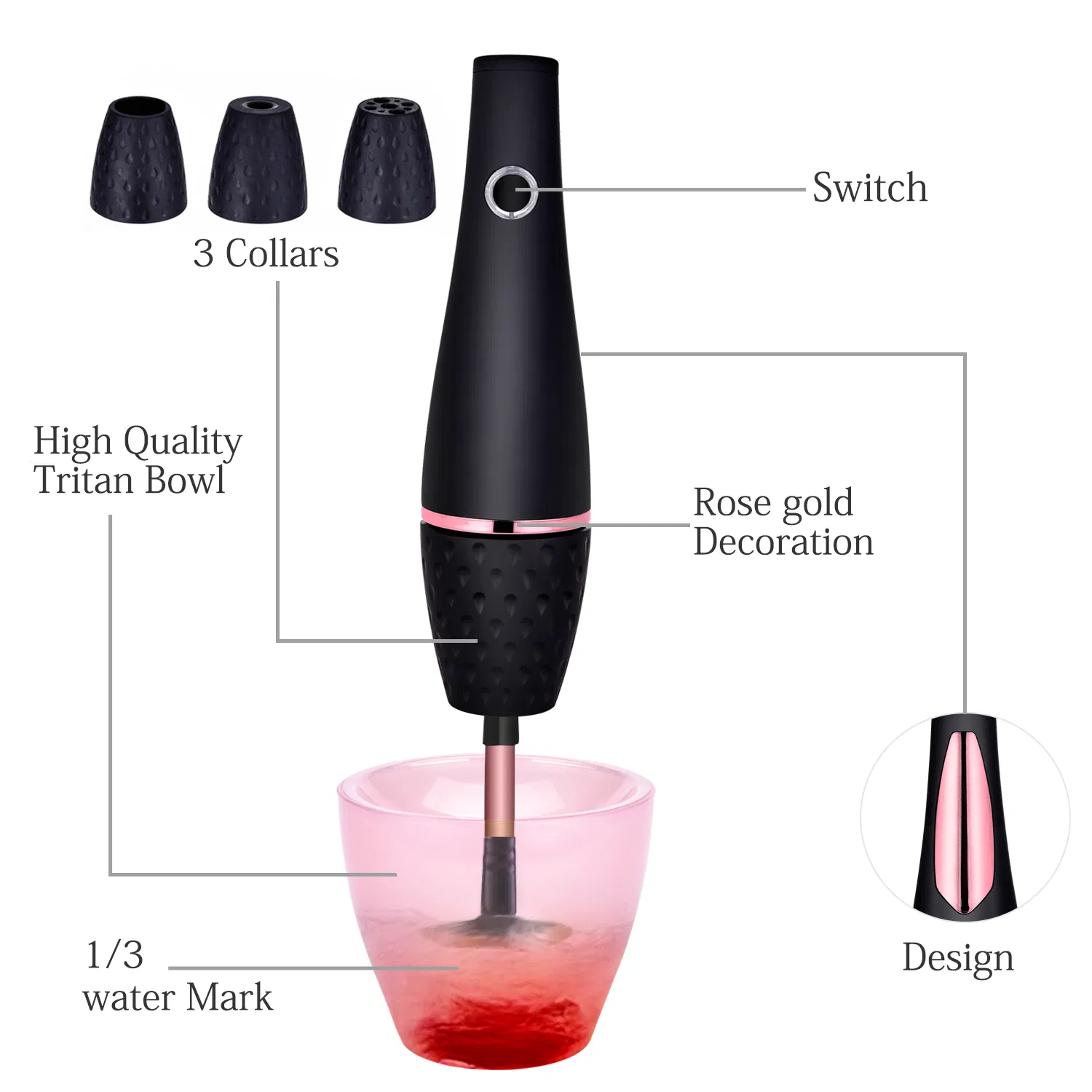 Easy to Carry Electric Makeup Brush Cleaner Professional Make up Brushes Automatic Makeup Brush Cleaner