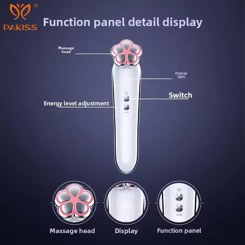 Pakiss RF Eye Massager Wand Dark Circles Eye Bags Wrinkle Remover Eye Care Beauty Device