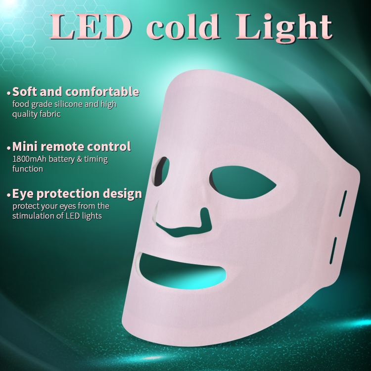 Face Care Portable Rechargeable Beauty LED Infrared Light Mask 660nm 850nm Customize Colors Facial Red Light Therapy Mask