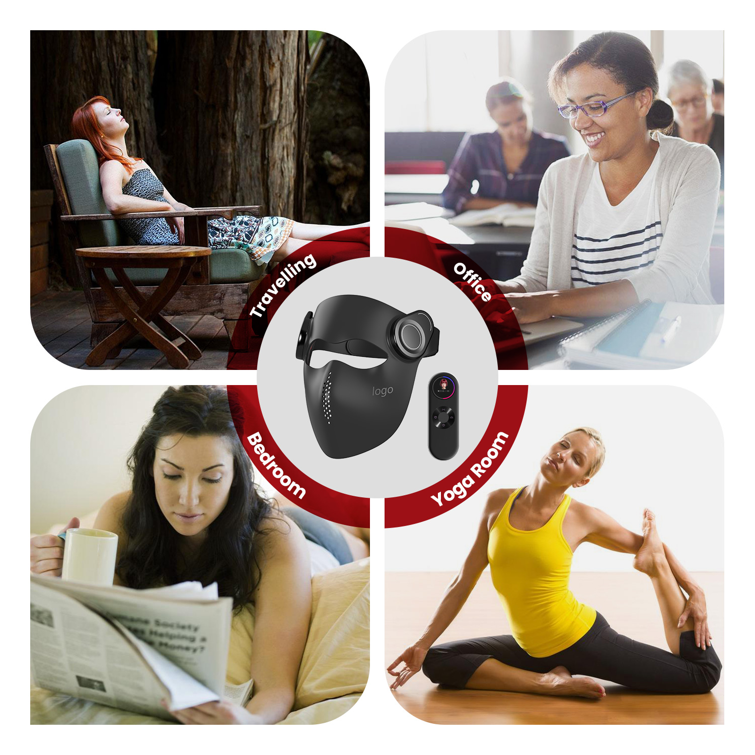 IDEATHERAPY Voice Control Laser LED Red Light Therapy Face Led Face Light Therapy Medical Grade Red Light Therapy Mask
