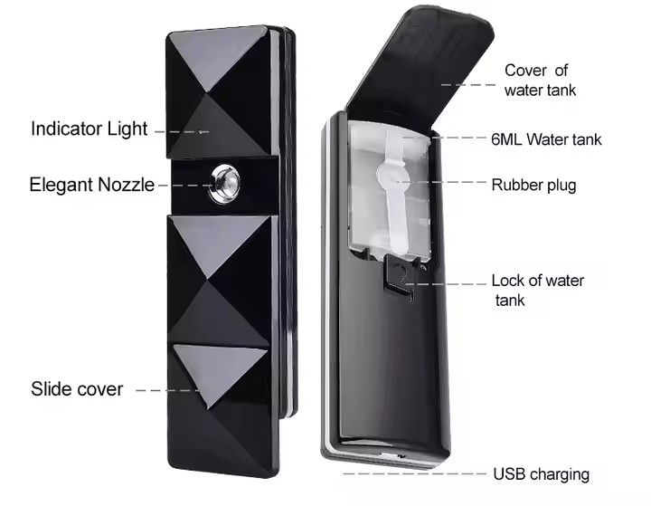 Portable Nano Facial Steamer Spray Mist Ion Skin Care Beauty Personal Face Water Absorb Eyelash Mister New Product