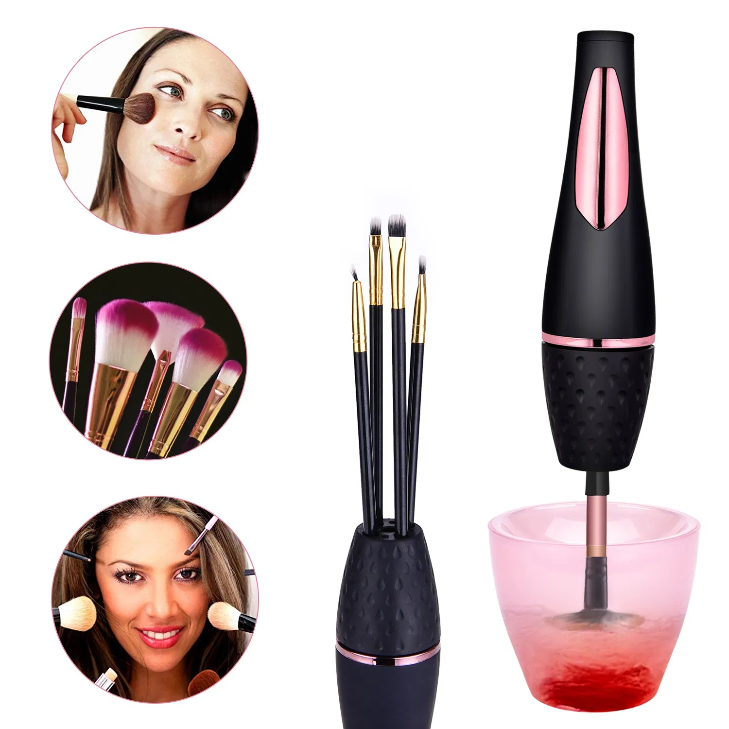 Easy to Carry Electric Makeup Brush Cleaner Professional Make up Brushes Automatic Makeup Brush Cleaner