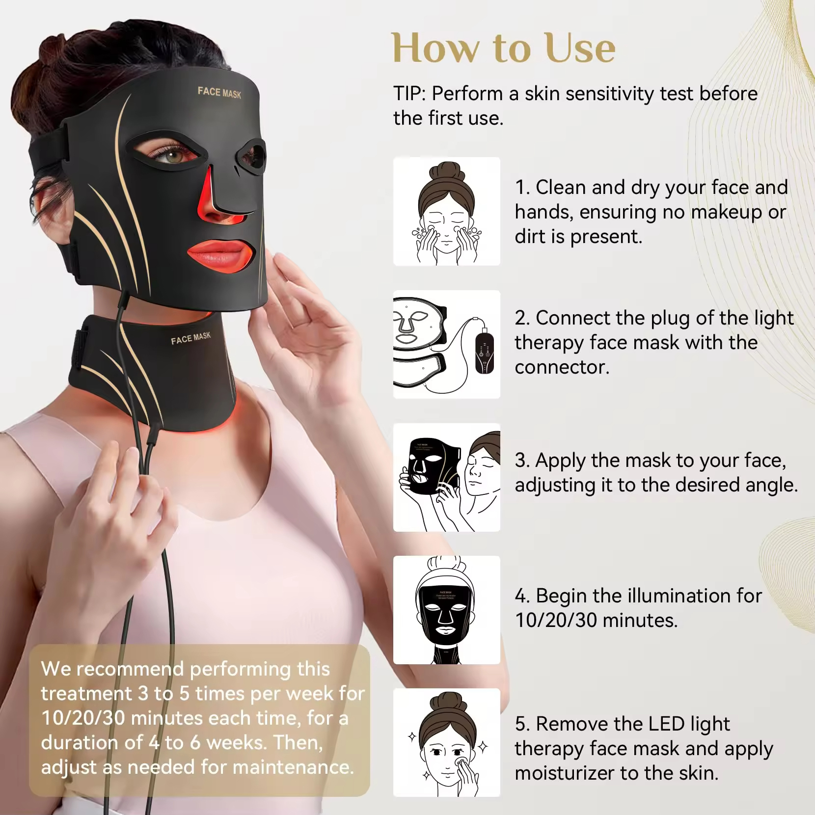 Wholesale Customized Logo 7 Colors Led Facial Masks LED Facial Skin Care Machine Mask Red Light Silicone Facial Mask