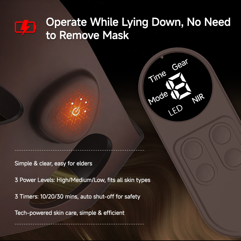 EYCO Presale High Quality Rechargeable Silicone 415nm 630nm 850nm 3D Face Mask Red Light Therapy Led Facial Mask with Control