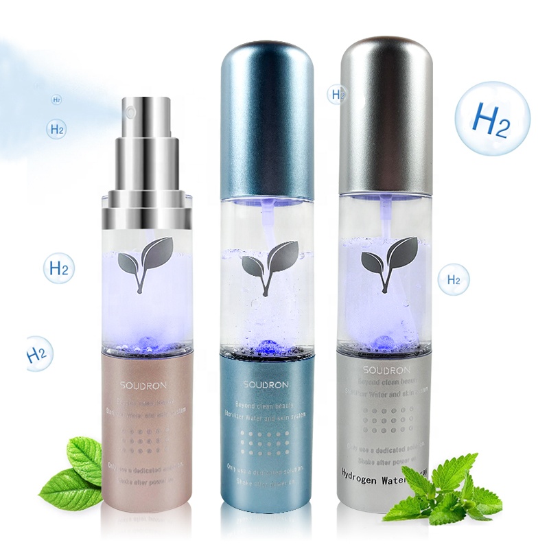 Portable H2 Electrolysis Ionic Nano Hydrogen Water Spray Nano Mist Hydrogen Water Spray Facial Spraying Mister