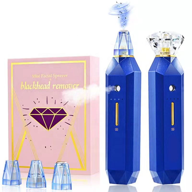 Black Dots Vacuum Pore Cleaner Nose Black Point Remover Blackhead Acne Pimple Removal Suction Extractor with Facial Steamer