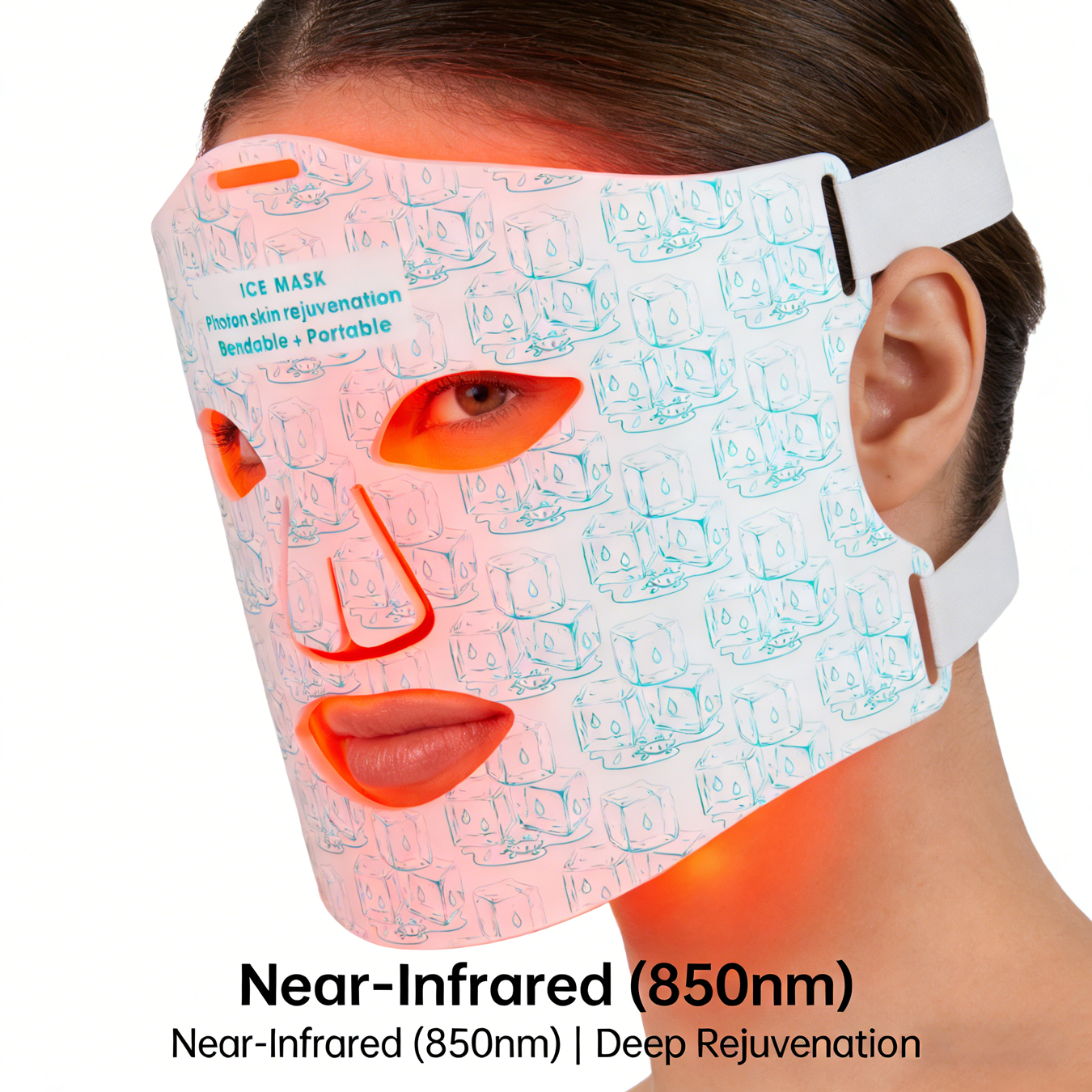 OEM Custom LED Ice Facial Mask Medical Grade Silicone Cooling Therapy for Beauty Wholesale Skin Care Tool