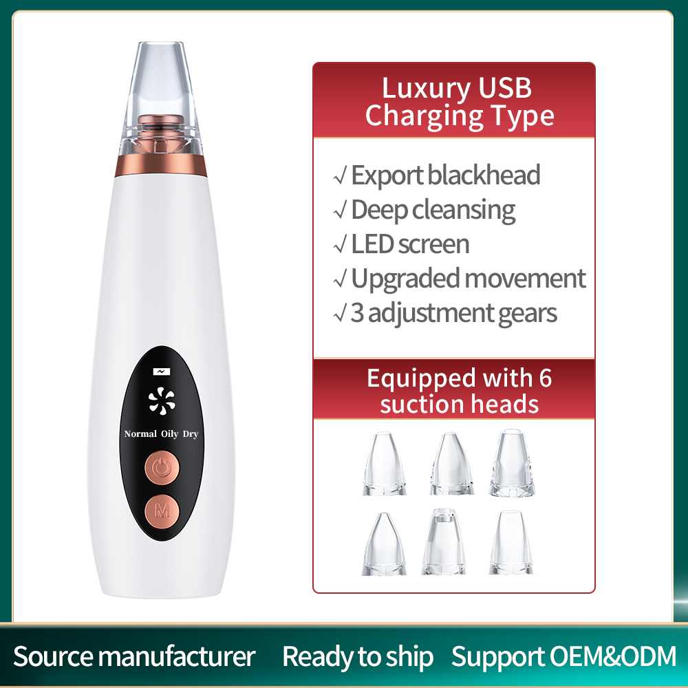 6 Heads Skin Care Electric Suction Blackhead Remover Extraction Vacuum Blackhead Remover Pore Vacuum Cleaner