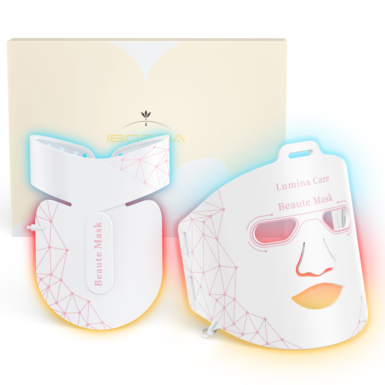 Infra Red Light Therapy Mask Face Collagen Electrical Led Face Neck Mask Infrared Red Light Facial Therapy